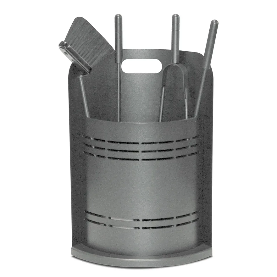 Porte-outils fixe avec 4 outils pour la cheminée Made in Italy - Bonsai Viadurini