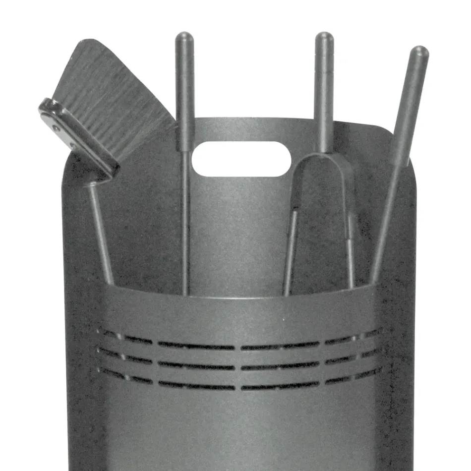 Porte-outils fixe avec 4 outils pour la cheminée Made in Italy - Bonsai Viadurini