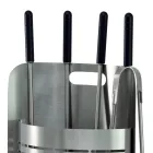 Porte-outils fixe avec 4 outils pour la cheminée Made in Italy - Bonsai Viadurini