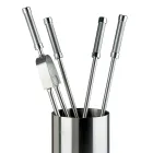 Porte-outils en acier inoxydable avec 4 accessoires fabriqués en Italie - Sac à dos Viadurini