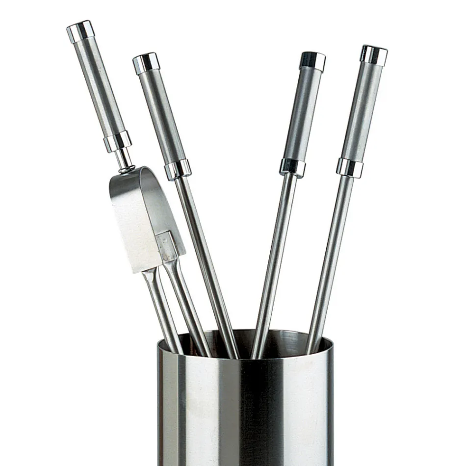 Porte-outils en acier inoxydable avec 4 accessoires fabriqués en Italie - Sac à dos Viadurini