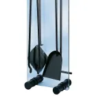 Porte-outils en cristal trempé avec 4 accessoires fabriqués en Italie - Zèbre Viadurini