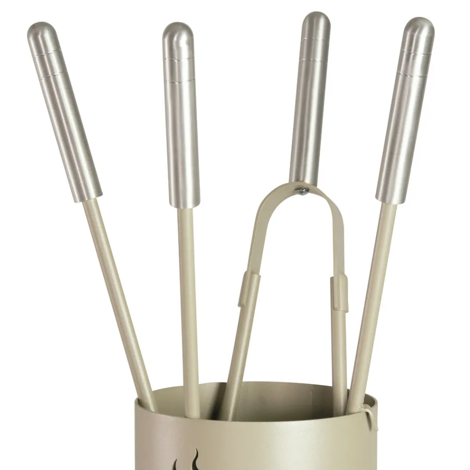 Porte-outils en métal avec 4 accessoires et flamme fabriqué en Italie - Fakir Viadurini