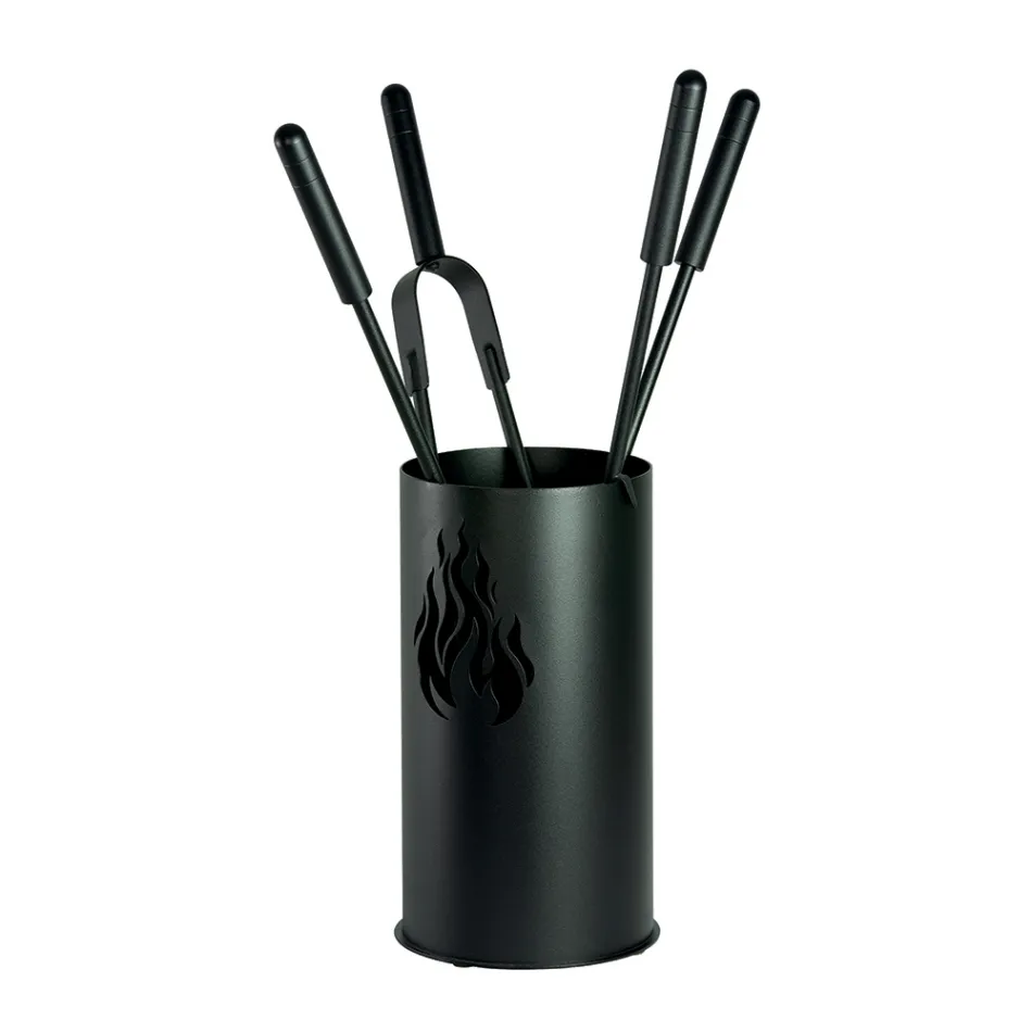 Porte-outils en métal avec 4 accessoires et flamme fabriqué en Italie - Fakir Viadurini