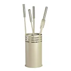 Porte-outils de cheminée avec 4 outils inclus Fabriqué en Italie - Merlo Viadurini