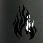 Porte-outils de cheminée en métal avec 4 accessoires fabriqués en Italie - Canarino Viadurini