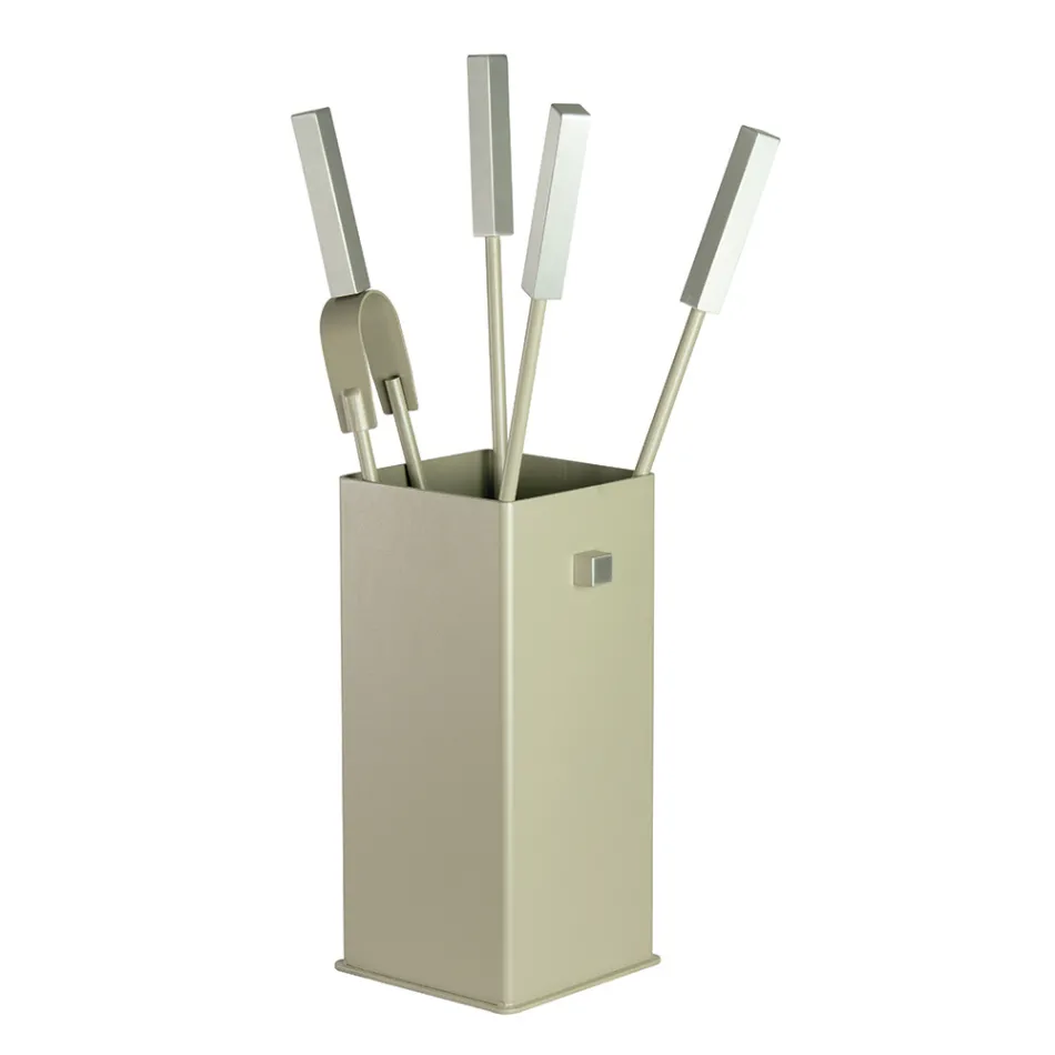 Porte-outils carré en métal et 4 accessoires fabriqués en Italie - Iena Viadurini