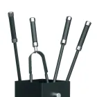 Porte-outils carré en métal et 4 accessoires fabriqués en Italie - Iena Viadurini