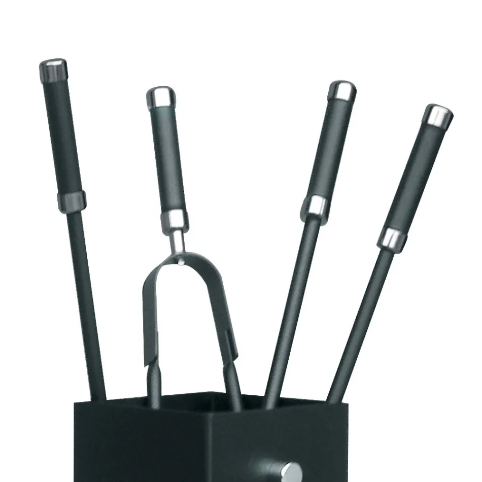 Porte-outils carré en métal et 4 accessoires fabriqués en Italie - Iena Viadurini