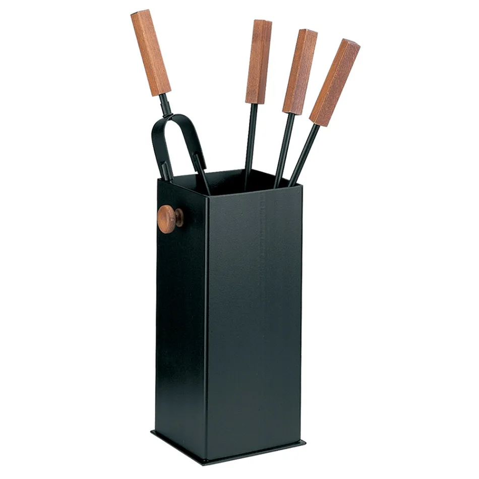 Porte-outils carré en métal et 4 accessoires fabriqués en Italie - Iena Viadurini