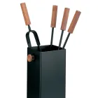 Porte-outils carré en métal et 4 accessoires fabriqués en Italie - Iena Viadurini