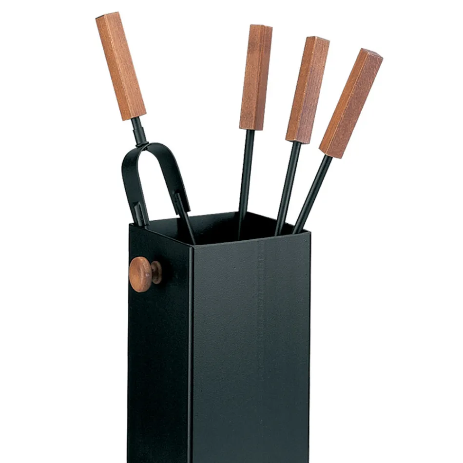 Porte-outils carré en métal et 4 accessoires fabriqués en Italie - Iena Viadurini