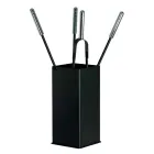 Porte-outils carré en métal et 4 accessoires fabriqués en Italie - Iena Viadurini