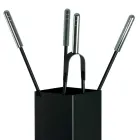 Porte-outils carré en métal et 4 accessoires fabriqués en Italie - Iena Viadurini