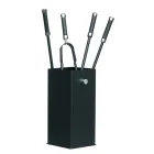 Porte-outils carré en métal et 4 accessoires fabriqués en Italie - Iena Viadurini