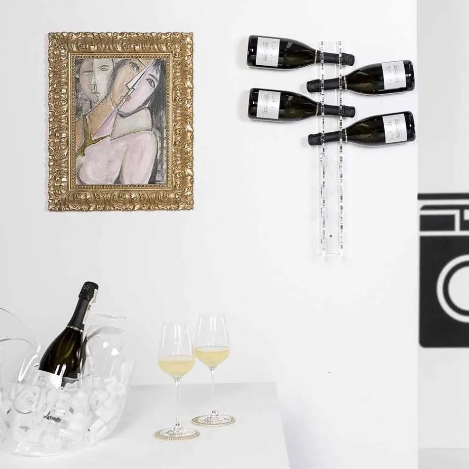 bouteilles Porta paroi transparente bébé petit L6xH60xP11cm Viadurini