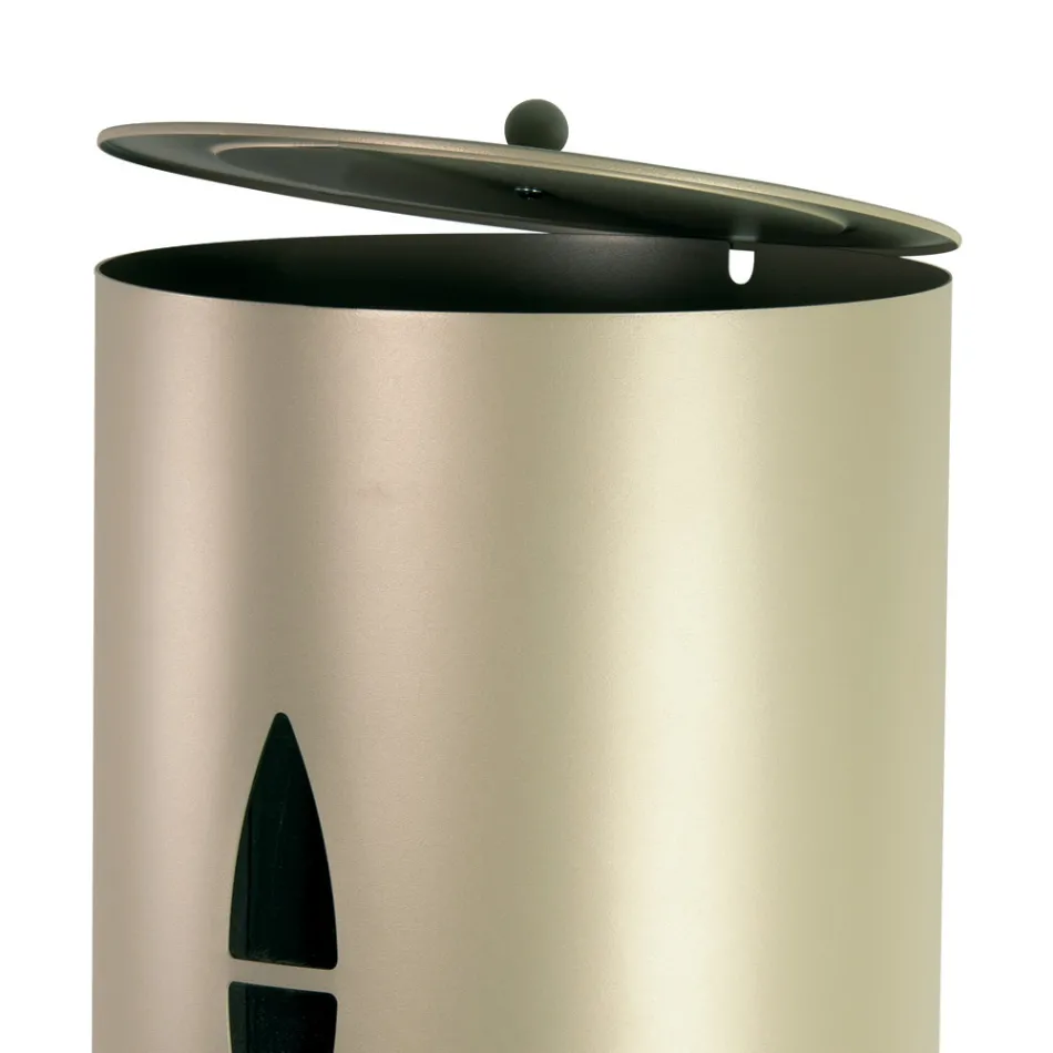 Porte-granulés avec couvercle, balai et pelle Made in Italy - Cacatua Viadurini