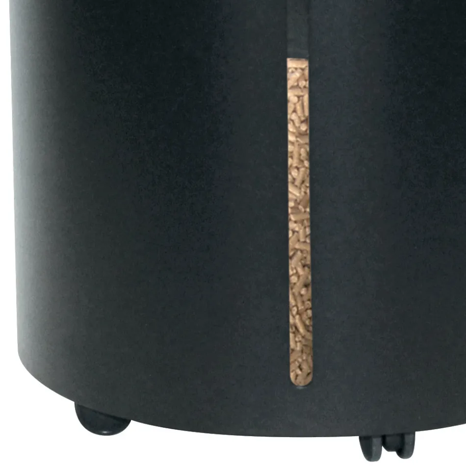 Porte-granulés avec roulettes et couvercle en métal fabriqué en Italie - Cigogne Viadurini