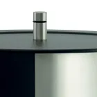 Porte-granulés avec roulettes et couvercle en métal fabriqué en Italie - Cigogne Viadurini