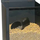 Porte-granulés en acier peint en noir avec plexiglas fabriqué en Italie - Pellicano Viadurini