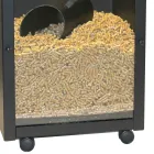 Porte-granulés en acier peint en noir avec plexiglas fabriqué en Italie - Pellicano Viadurini