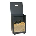 Porte-granulés en acier peint en noir avec plexiglas fabriqué en Italie - Pellicano Viadurini