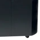 Porte-granulés en métal avec roulettes et couvercle en bois fabriqué en Italie - Bisonte Viadurini