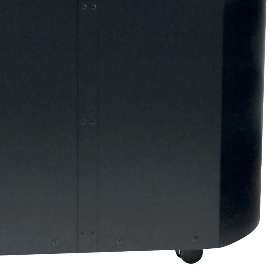 Porte-granulés en métal avec roulettes et couvercle en bois fabriqué en Italie - Bisonte Viadurini