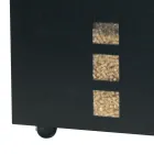 Porte-granulés carré en acier peint en noir et roues fabriqué en Italie - Parrot Viadurini