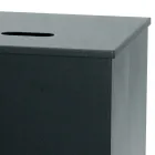 Porte-granulés carré en acier peint en noir et roues fabriqué en Italie - Parrot Viadurini