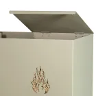 Porte-granulés rectangulaire en métal avec 4 roues fabriqué en Italie - Aquila Viadurini