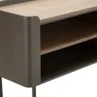 Meuble TV de salon en bois de sapin et fer gris avec 2 portes - Cooper Viadurini