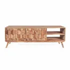 Meuble TV en bois design vintage avec boutons en acier Homemotion - Ventador Viadurini