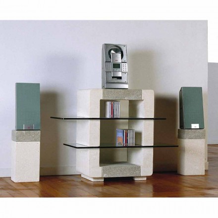 Port TV pierre salut-fi et des cristaux design moderne Xeni Viadurini