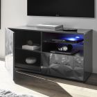 Meuble TV en bois laminé sérigraphié avec tiroir Made in Italy - Milena Viadurini
