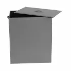 Panier à linge en cuir avec piètement rectangulaire Peter Viadurini