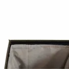 Panier à linge en cuir avec piètement rectangulaire Peter Viadurini