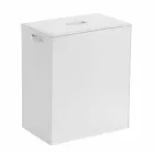 Panier à linge en cuir avec piètement rectangulaire Peter Viadurini