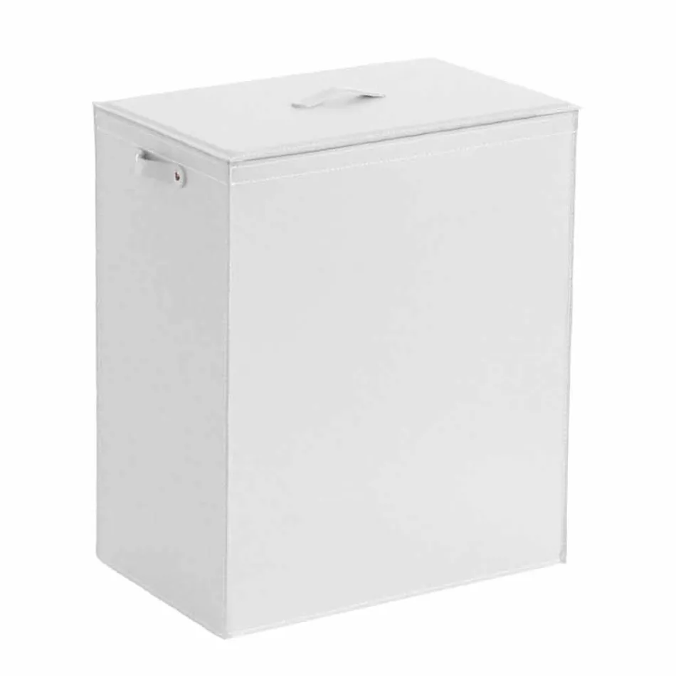 Panier à linge en cuir avec piètement rectangulaire Peter Viadurini