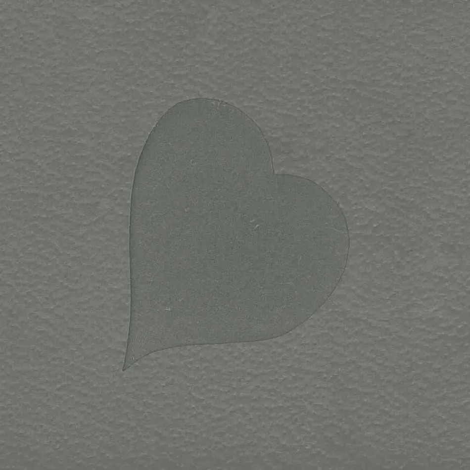 Panier à linge contemporain en cuir fabriqué en Italie Adele, insert en cœur Viadurini