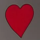 Panier à linge contemporain en cuir fabriqué en Italie Adele, insert en cœur Viadurini