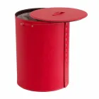 Panier à linge ovale en cuir régénéré Riky fabriqué en Italie Viadurini