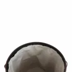 Panier à linge ovale en cuir régénéré Riky fabriqué en Italie Viadurini