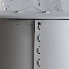 Panier à linge ovale en cuir régénéré Riky fabriqué en Italie Viadurini