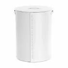 Panier à linge ovale en cuir régénéré Riky fabriqué en Italie Viadurini