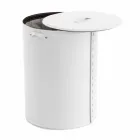 Panier à linge ovale en cuir régénéré Riky fabriqué en Italie Viadurini