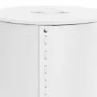 Panier à linge ovale en cuir régénéré Riky fabriqué en Italie Viadurini