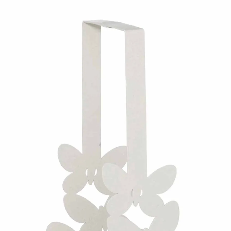 Porte-gobelet double en fer blanc, beige ou ivoire Made in Italy - Leiden Viadurini
