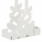 Porte-gobelet double en fer blanc, beige ou ivoire Made in Italy - Leiden Viadurini