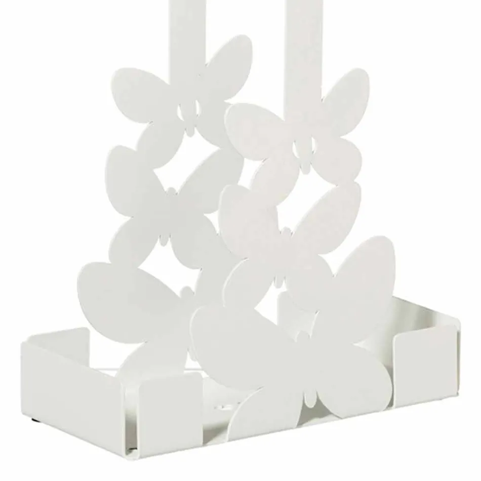 Porte-gobelet double en fer blanc, beige ou ivoire Made in Italy - Leiden Viadurini